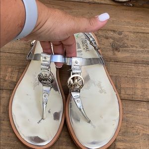 Michael Kors silver sandals
